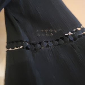 Ambiance Black Gauze / Cotton Light Weight Romper Size Large  Never Worn